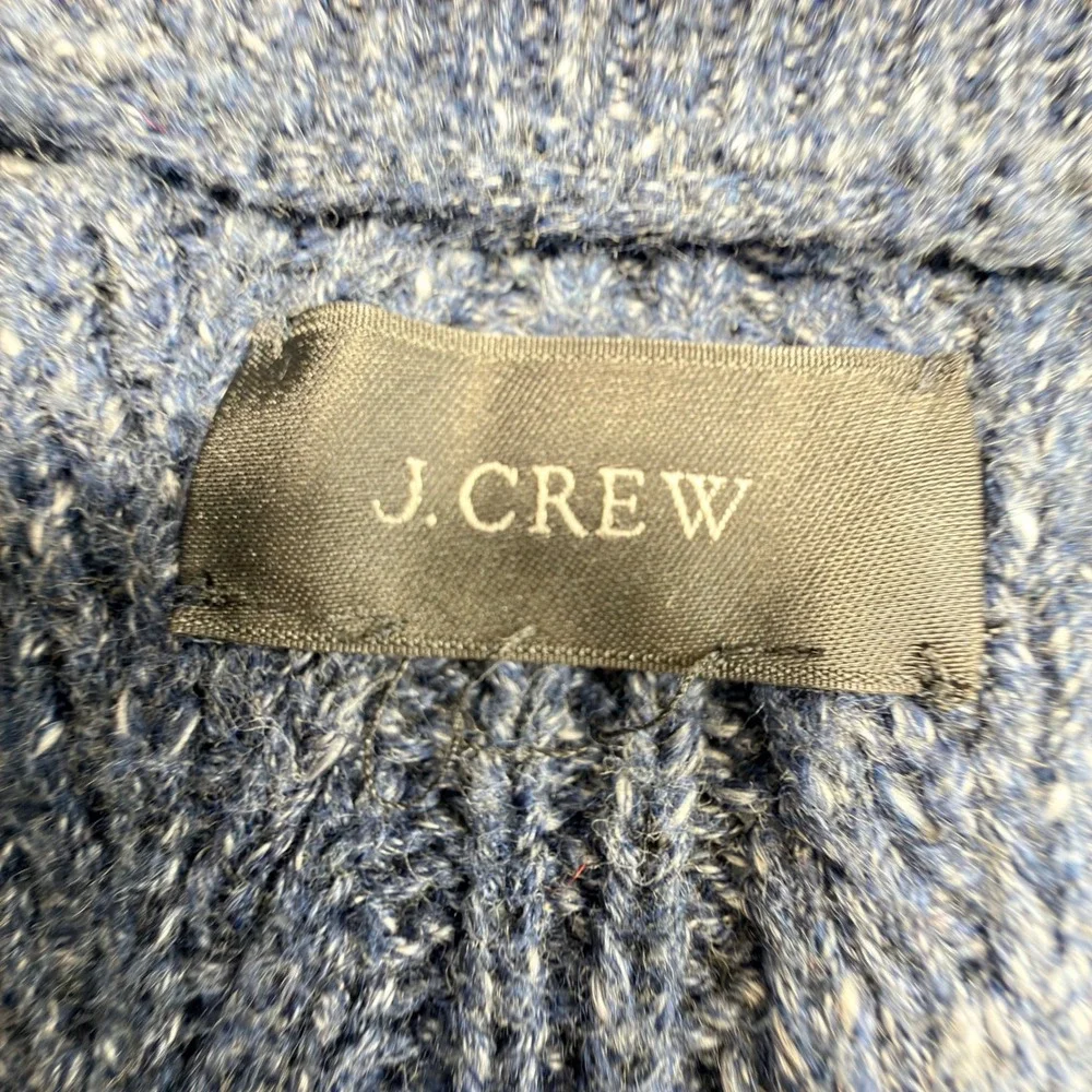 J.Crew Shawl Collar Cardigan Sweater Blue‎ Elbow Patch Cotton Men's XL